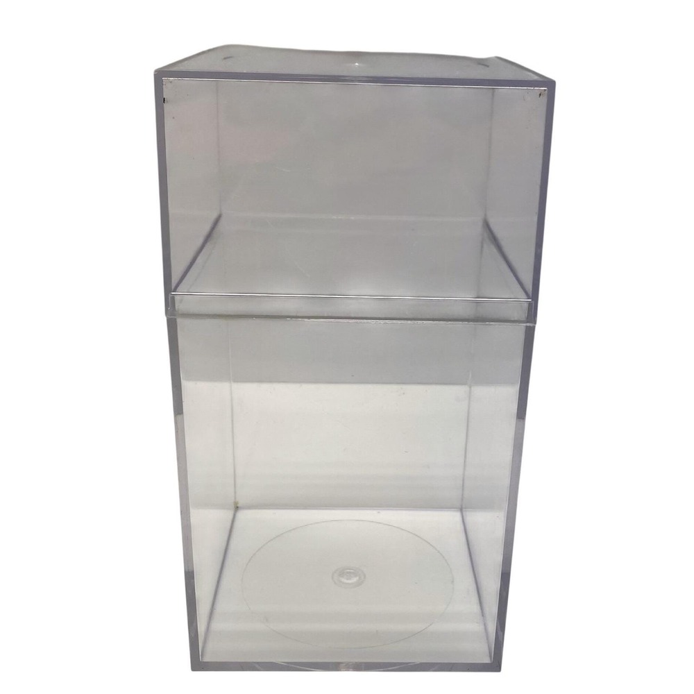 Clear Plastic Display Box Container Stackable Storage Case 7 in